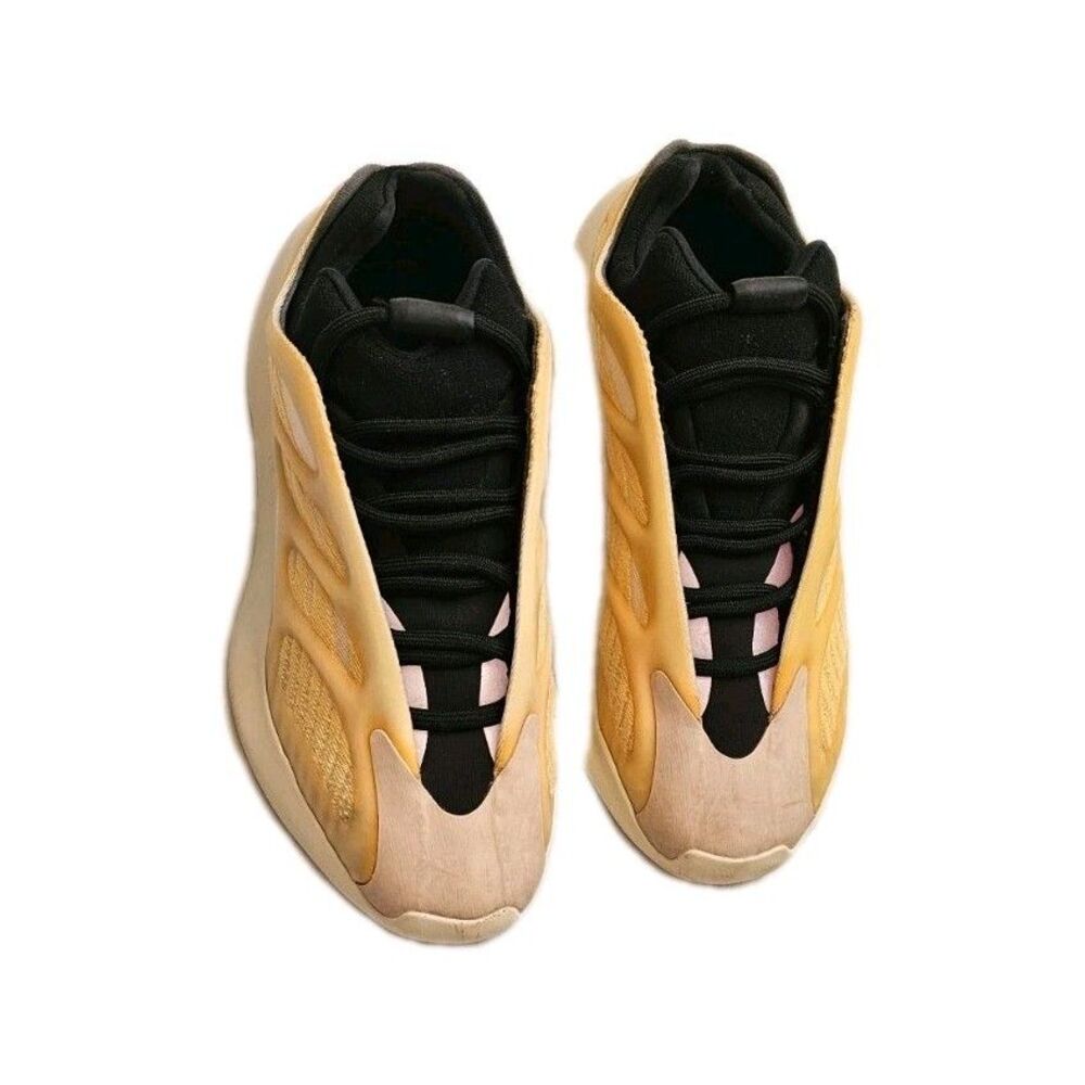 adidas Yeezy 700 V3 Safflower Low Top Yellow Black Lace-Up Sneakers